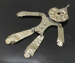 MEXICO 925 Sterling Silver - Vintage Shiny Happy Clown Motif Brooch Pin - BP4111 - £69.56 GBP