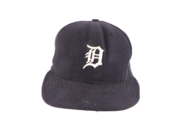 New Era Detroit Tigers Old English D Baseball Fitted Hat Cap Navy Blue 7 1/4 - £22.18 GBP