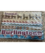 Vintage Burlington LusterSoft Aztec Print Twin Flat Sheet new - $656.61 MXN
