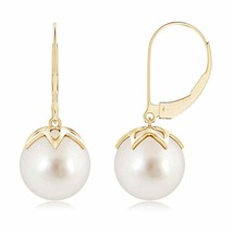 ANGARA South Sea Cultured Pearl Drop Earrings in 14K Gold (AAAA, 10MM) - £711.04 GBP