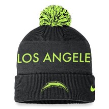 Los Angeles Chargers Nike Volt Cuffed Knit Hat with Pom - Black Neon Bra... - $83.25