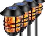 Solar Outdoor Lights,Extra-Tall Solar Torches With Flickering Flame 4-Pa... - $246.99