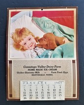 1964 Antique Calendar Martindale Pa Conestoga Valley Dairy Farm Ice Cream Ad - £35.12 GBP