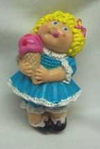 Vintage 1984 Cabbage Patch Kids Girl W/ Ice Cream 2&quot; Pvc Toy Figure Cake Topper - £12.01 GBP