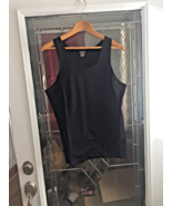 Womens Black MERCERISÉ by Cottonil 100% Mercerized Cotton Tank Top SZ XL/5 - $922.64 MXN
