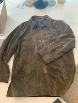 Newport Harbor Genuine Leather mens coat, button front, Size L - £79.13 GBP