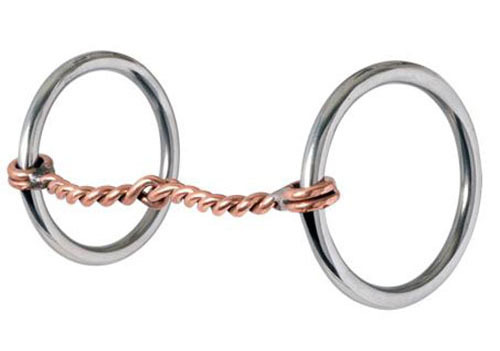 &#39;ProRider SS 3&quot; Loose Ring with Twisted Copper Wire Snaffle Horse Bit 35... - $28.70+