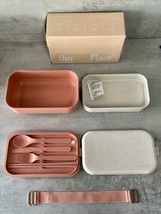 Our Place The Lunch Box Pink Set with Chopsticks, Knife, Spoon, Fork FabFitFun - $29.99