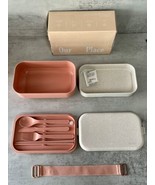 Our Place The Lunch Box Pink Set with Chopsticks, Knife, Spoon, Fork Fab... - £22.76 GBP