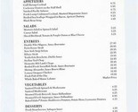 Morton&#39;s of Chicago The Steakhouse Dinner Menu North State Street  - $17.82