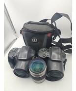 2 x OLYMPUS IS-100s 35mm film point and shoot Bridge camera lomo retro and lens - $48.53