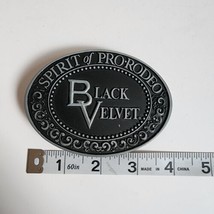 Vintage 1979 Black Velvet Spirit of Pro Rodeo Belt Buckle Nice 4&quot; x 2.75&quot; - £7.46 GBP