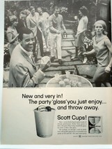 Scott Cups The Party Glass You Throw Away Print Advertisement Art 1965 - $9.99