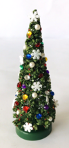 Dollhouse Miniature Christmas Tree 1:12 Artisan OOAK Snowflakes Jewels P... - £15.70 GBP