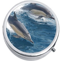 Dolphins Medicine Vitamin Compact Pill Box - $9.78