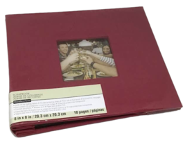 Scrapbook Album 8 x 8 10 Pages Red Recollections Photos Craft Clear Shee... - £12.46 GBP