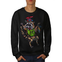 Wellcoda Funny Raccoon Cute Mens Sweatshirt, Animal Casual Pullover Jumper - £23.86 GBP+