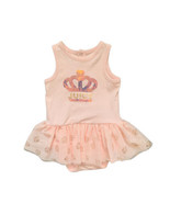JUICY COUTURE Girls Dress Size 12 Months Pink Tulle &amp; Gold Crowns - $18.23 CAD