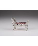 Sofa trinket box hand made by Keren Kopal &amp; Austrian crystals Faberge - $40.09