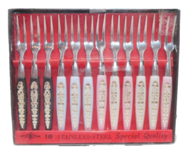 Set 12 VTG Stainless Steel Relish Hors D&#39;oeuvre Cocktail Olive Appetizer... - £10.21 GBP