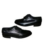 Vtg FLORSHEIM 75675 Kenmoor Longwing BLK Leather Derby Dress Shoes Men&#39;s... - $241.04 CAD
