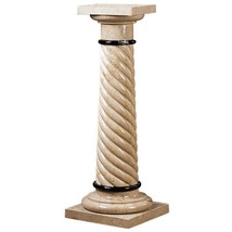 39.5&quot;  Luxury Spiraled Solid Marble Column Pedestal - £737.26 GBP