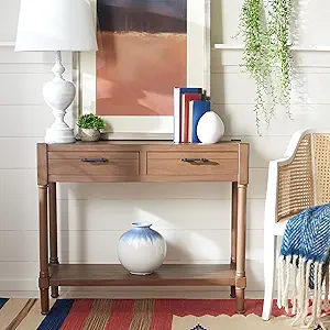 Safavieh Home Collection Filbert Brown 2-Drawer Bottom Shelf Console Table - $250.99