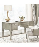 Dauphin 5-Drawer Wood Executive Desk, Grey Cashmere - $1,550.20 CAD