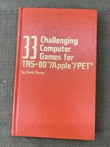 33 Challenging Computer Games for TRS-80/Apple/PET Chance, David 1st Ed ... - $23.75