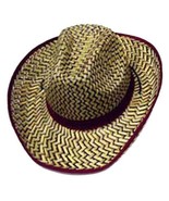 NEW MAROON ZIG ZAG COWBOY HAT #111 western rodeo ranch hats womens mens ... - $10.32 CAD
