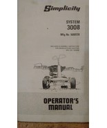 Simplicity 3008 lawn tractor operators manual -- vintage 1970&#39;s  - £7.46 GBP