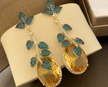 N leaf and pink cubic zircon vintage luxury drop earring for women wedding jewelry thumb155 crop