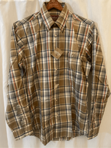 Vintage Button Down Shirt-Evan Picone-NEW Green/Blue Plaid L/S Mens Medium - £11.08 GBP