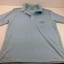 Vintage 1983 Hanes Unisex Blue Young Women Camp Short Sleeve Polo Shirt Large - $39.99