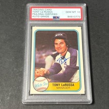 1981 Fleer #344 Tony La Russa Signed Card Auto 10 PSA Slabbed White Sox - £47.84 GBP