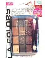 LA Colors Powder Eyeshadow &amp; Applicator Brush 12 Trendy Shades - £7.02 GBP