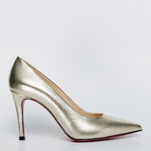The Ege Gold Leather Pump Fuchsia Sole Women Shoe image 9