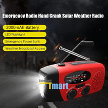 20000Mah Emergency Solar Hand Crank Weather Radio Power Bank Charger Flash Light - £28.60 GBP
