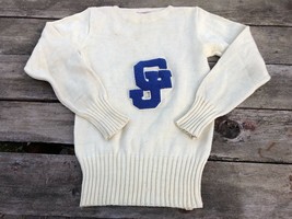 Vintage c.1950&#39;s CAMPUS Wool High School Lettermen Sweater Grand Junction Iowa  - £54.47 GBP