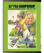 1981 PGA Championship Program Atlanta Larry Nelson Winner - £64.64 GBP
