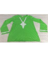 Lilly Pulitzer Tunic Top Lime Green Embroidered 100% Cotton Size S NWOT - $22.98