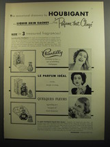 1952 Houbigant Advertisement - Chantilly, Le Parfum Ideal and Quelques Fleurs - £14.48 GBP
