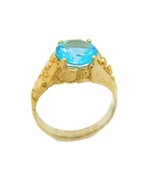 14k Yellow Gold Nugget Ladies Ring - £499.77 GBP
