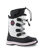Totes Kids Girls Alpine Mackenzie Winter Boots White &amp; Black Thermolite ... - $39.29
