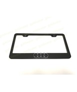 3D 4 Ring Logo Emblem Black Powder Coated Metal Steel License Plate Fram... - £17.52 GBP