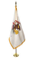Illinois - 7' Flag Presentation Set - With Fringe, Pole Hem - $324.00