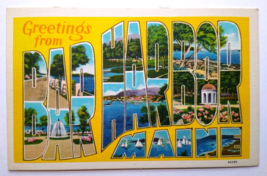 Greetings From Bar Harbor Maine Large Big Letter Postcard Linen Tichnor Unused - £9.48 GBP