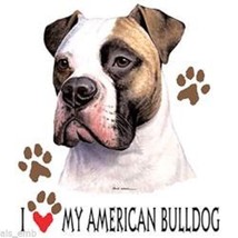 I Love My American Bulldog Dog Heat Press Transfer For T Shirt Sweatshirt #821h - $6.50