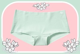 M NO SHOW Misty Seafoam Aqua Stretch Victorias Secret PINK Boyshort Brief Panty - £8.63 GBP