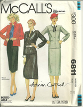 McCall&#39;s 6811 Designer Adrian Cartmell Vtg 1970s Suit Pattern Size 12 B34 Uncut - £10.23 GBP
